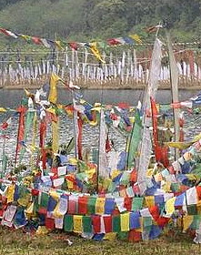 Prayer flags at Khachoepalri by Kothanda Srinivasan